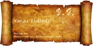 Varju Ildikó névjegykártya