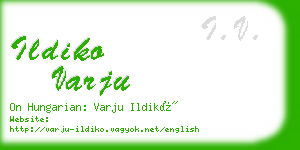 ildiko varju business card